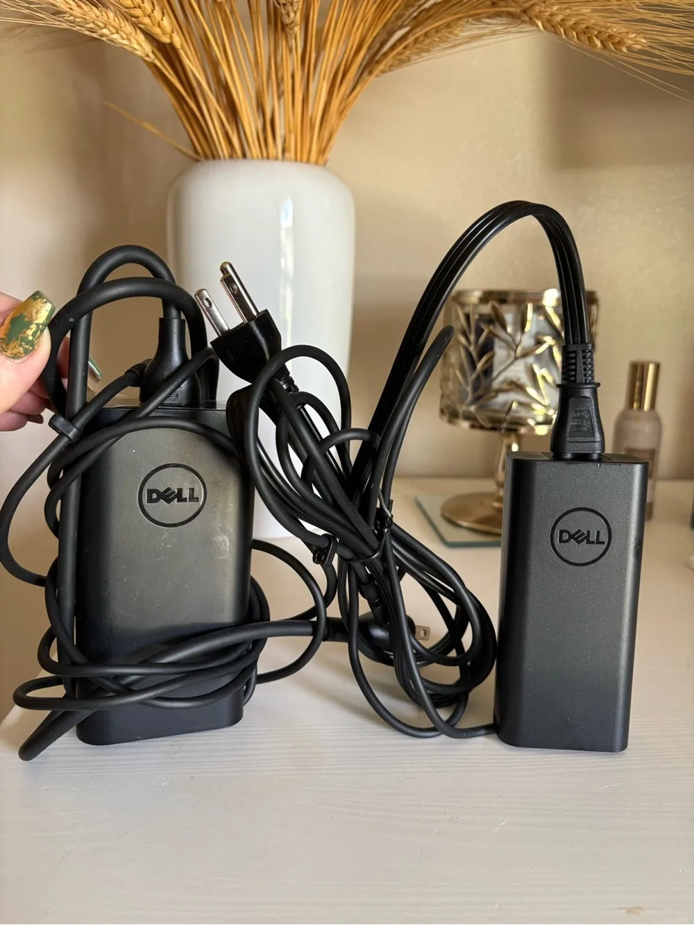 2- Dell Black Laptop AC Power Adapter Charger